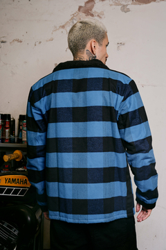Imagen de CAMPERA COAT CUADROS AZUL