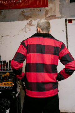 Imagen de CAMPERA COAT CUADROS ROJA