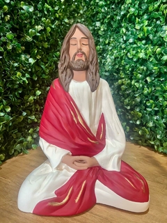 Jesus Cristo Meditando (24cm) - cores - O Mago das Artes