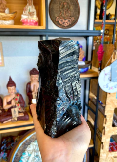 Pedra Obsidiana Negra grande - 15cm