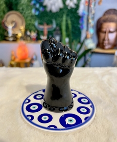 Figa Proteção cerâmica preta - 10cm