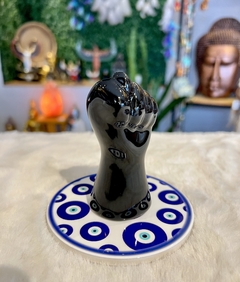Figa Proteção cerâmica preta - 10cm - comprar online