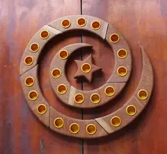 Espiral de celebrações/Aniversário Waldorf (25 espaços) com todos os suportes para velas