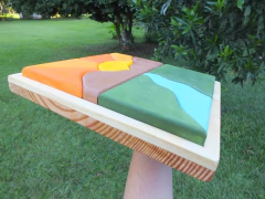 Quebra cabeça sol entre montanhas na internet