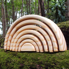 Arco-íris de madeira cru (7 arcos)