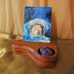 Porta vela e cartão