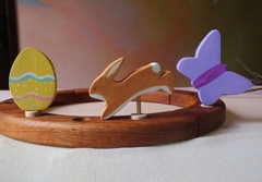 kit ornamentos para anel de celebração - Pascoa (3 unidades) 2 - Brincando em Família Ateliê