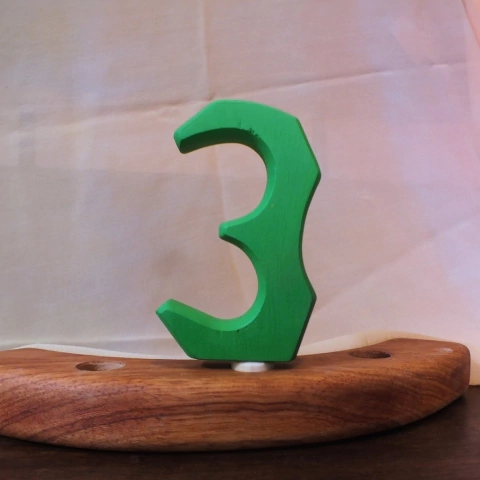Número 3 para anel de aniversário (pintado)