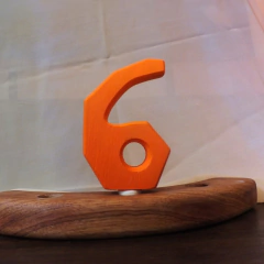 Número 6 para anel de aniversário (pintado)