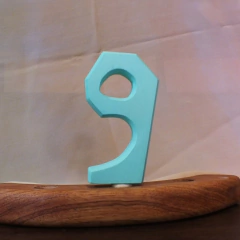 Número 9 para anel de aniversário (pintado)