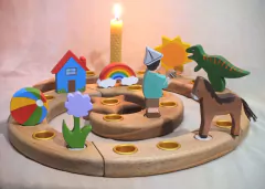 Espiral de celebrações/Aniversário Waldorf (25 espaços) - Brincando em Família Ateliê