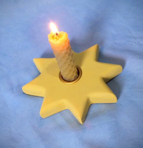 Suporte para vela estrela do Natal (avulso) + suporte metálico para vela