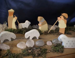 Kit Pastores Marfim - com ou sem ovelhas (itens para presépio)