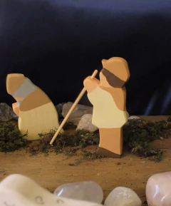 Imagem do Kit Pastores Marfim - com ou sem ovelhas (itens para presépio)