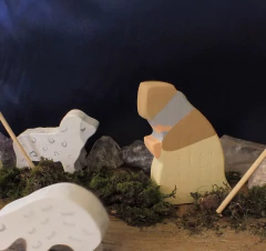 Kit Pastores Marfim - com ou sem ovelhas (itens para presépio)