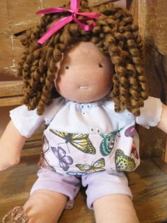 Boneca ou boneco Waldorf de 36cm - Brincando em Família Ateliê