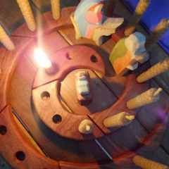 Kit calendário de Natal espiral de madeira - comprar online