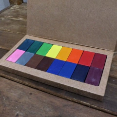 Giz de cera de abelha Apiscor 16 cores bloquinho - comprar online