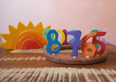 Kit números 0 a 9 para anel de aniversário (colorido)