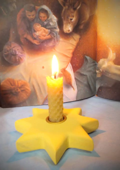 Suporte para vela estrela do Natal (avulso) + suporte metálico para vela - comprar online