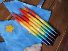 Velas de cera de abelha arco-íris (unidade) - comprar online