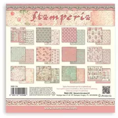 Stamperia Rose Parfum 8” x 8” Backgrounds Selection Paper Collection - comprar online