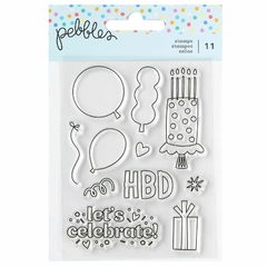 Pebbles All The Cake Mini Stamp Set Acrylic