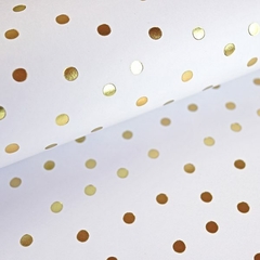Cartulina especial con topos foil Blanco