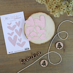 Set de troqueles Familia corazón MAZAPÁN