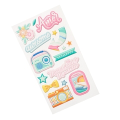 Obed Marshall Buenos Dias Embossed Puffy Stickers 16/Pkg - comprar online