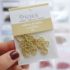Set de 6 cadenas de bolitas Oro