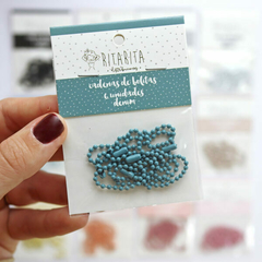 Set de 6 cadenas de bolitas Denim