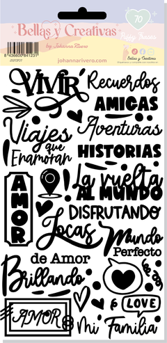 Puffy Frases Black VIVIR - comprar online