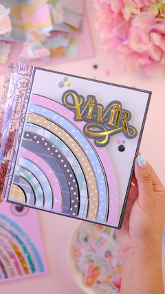 Troquel Shaker Arcoiris VIVIR - Minitienda de Scrap