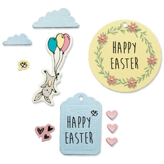 Sizzix Framelits Die & Stamp Set By Lisa Jones 9/Pkg Easter Fun CH1 - comprar online