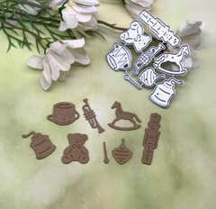 Set de 8 troqueles Ornamentos navideños