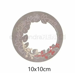 Set de 3 troqueles Marco circular con hojas - comprar online