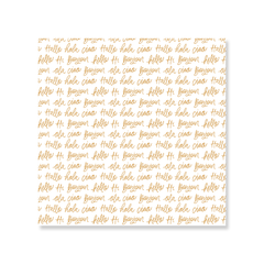 Vellum con foil HELLO