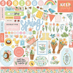 Echo Park - Elements Cardstock Stickers 12"X12" - My Favorite Spring