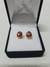 Aros vaquita san antonio esmaltada oro 18klts
