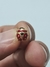 Aros vaquita san antonio esmaltada oro 18klts - tienda online