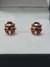 Aros vaquita san antonio esmaltada oro 18klts
