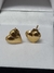 Aros Corazon grande peso 0,9d oro 18 klts