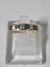 Anillo oro 18klts medio sin fin con cubic peso 2, 3 gramos en internet