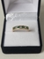 Anillo oro 18klts medio sin fin con cubic peso 2, 3 gramos