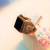 Anillo Oro 18 Klts Sello Cuadrado Corona Y Piedra Onix Negra en internet