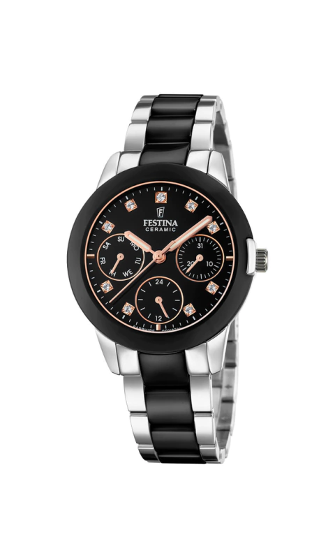 Reloj Mujer Festina Ceramica Con Piedras Swarovski F20497.3