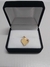 Medalla para grabar oro 18Ktl corazón con piedra cubic