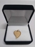 Medalla para grabar oro 18Ktl Corazon con borde