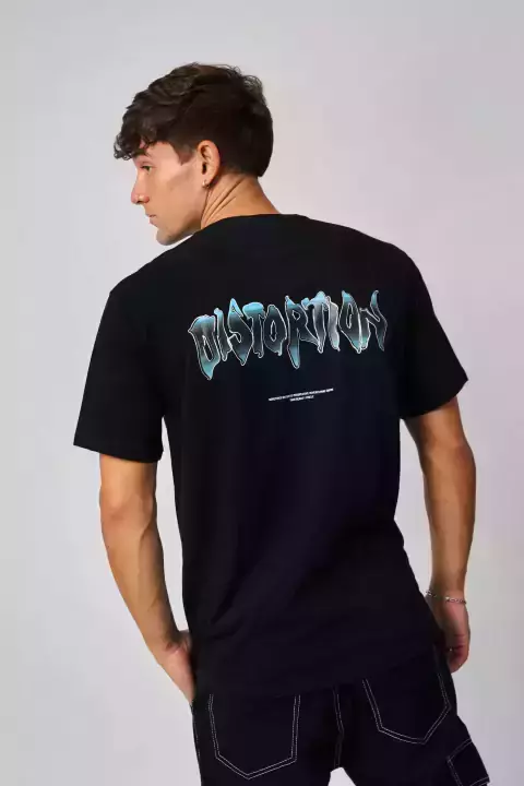 Remera Distortion Negro thumbnail 3